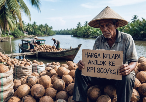 DPRD Riau Desak Pemprov Tetapkan Standar Harga Kelapa, Petani Inhil Tertekan Harga Anjlok