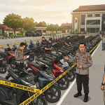 Sindikat Curanmor Pekanbaru Dibongkar, 44 Motor Disita dan 6 Tersangka Ditangkap