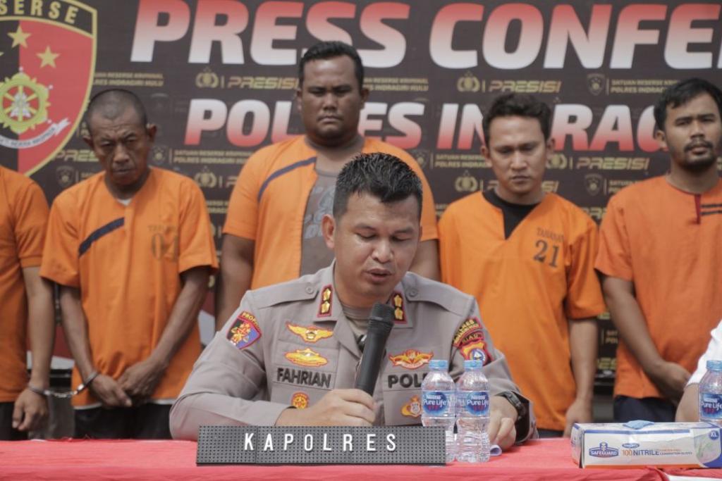 Polres Inhu Bongkar Sindikat Curanmor dan Jaringan STNK Palsu, 10 Tersangka Dibekuk