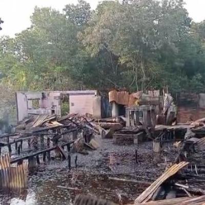 Enam Rumah Warga Bukit Batu Ludes Terbakar