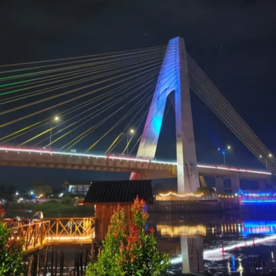 Cegah Kriminalitas, Dishub Pekanbaru Pasang 100 Titik Lampu di Kawasan Jembatan Siak IV