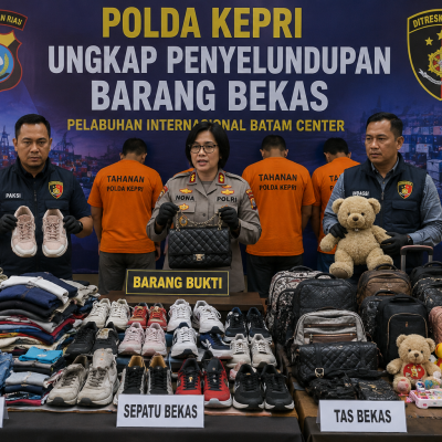 Modus Titip Barang, Polda Kepri Ungkap Penyelundupan Barang Bekas