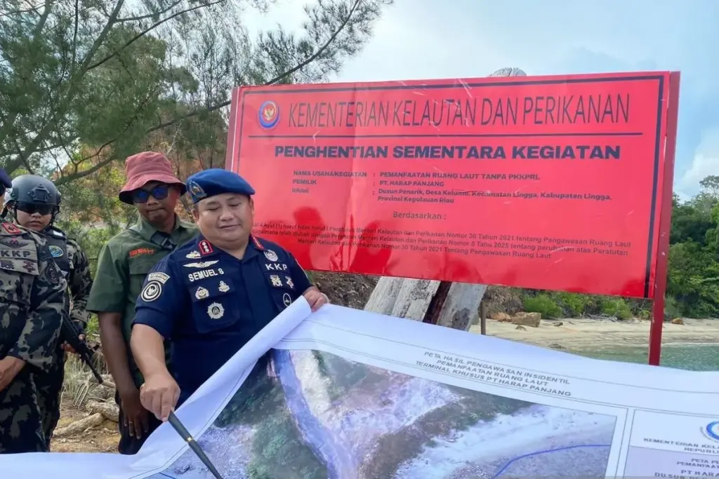 KKP Hentikan Reklamasi Ilegal di Lingga, PT Harap Panjang Disegel