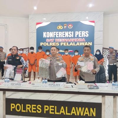 Selama Januari, 27 Tersangka Jaringan Pengedar Narkoba Diamankan Satnarkoba Polres Pelalawan