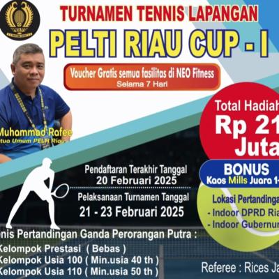 Yuk Ramaikan, Pelti Riau Gelar Turnamen Tenis Lapangan Pelti Riau Cup 1