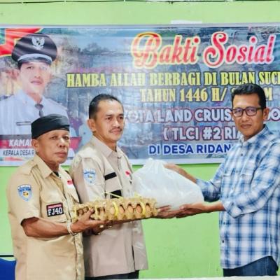 Kukuhkan Kepengurusan Korwil Kampar, TLCI Chapter2 Riau Berbagi Sembako ke Warga Ridan Permai Bangkinang