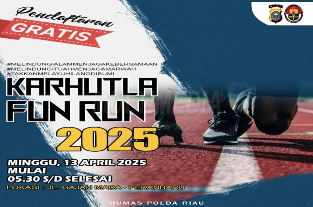 Ayo Ramaikan! Polda Riau Gelar Karhutla Fun Run 2025 Serentak di 12 Kabupaten/Kota
