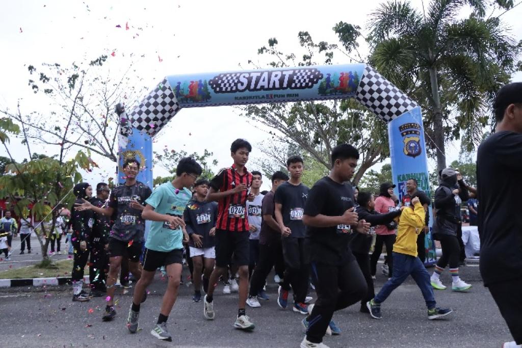 Jaga Lingkungan Lewat Lari: Karhutla Fun Run Polres Rohil Tuai Antusiasme