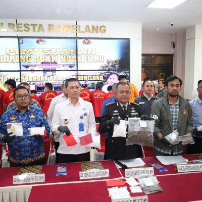 Polresta Barelang Musnahkan 2,2 Kg Sabu, Selamatkan 24.669 Jiwa