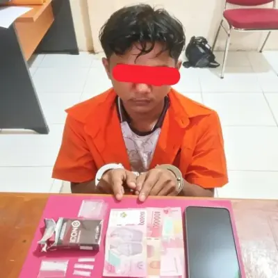 Polsek Siak Kecil Tangkap Pria Simpan Sabu, Empat Paket Narkotika Disita
