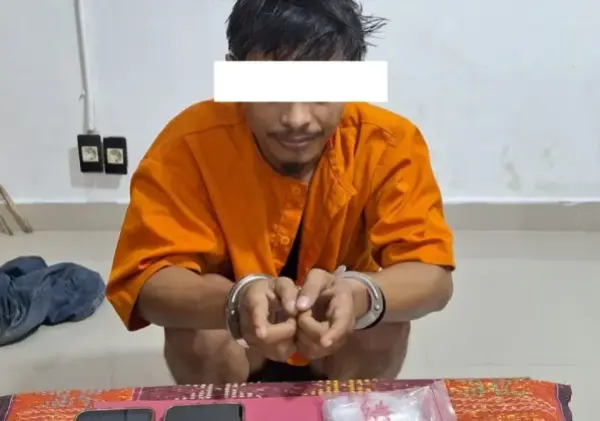 Polsek Mandau Tangkap Terduga Pengedar Sabu, Empat Paket Narkotika Diamankan