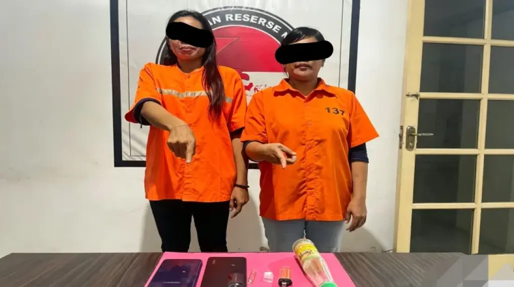 Dua Perempuan Diduga Pengedar Sabu Ditangkap di Bengkalis