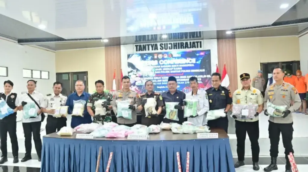 Polres Bengkalis Musnahkan Narkotika Senilai Rp80 Miliar