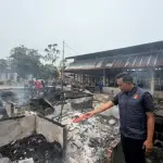 Diduga Akibat Korsleting, Rumah Camat Merbau Hangus Terbakar