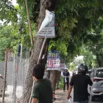 Ganggu Estetika Kota, Bapenda Pekanbaru Bongkar Iklan di Pohon