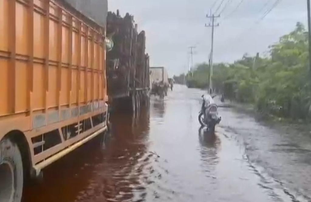 Banjir Meluas di Pelalawan: 3 Kecamatan Terisolasi, Jalintim Nyaris Tenggelam Lagi