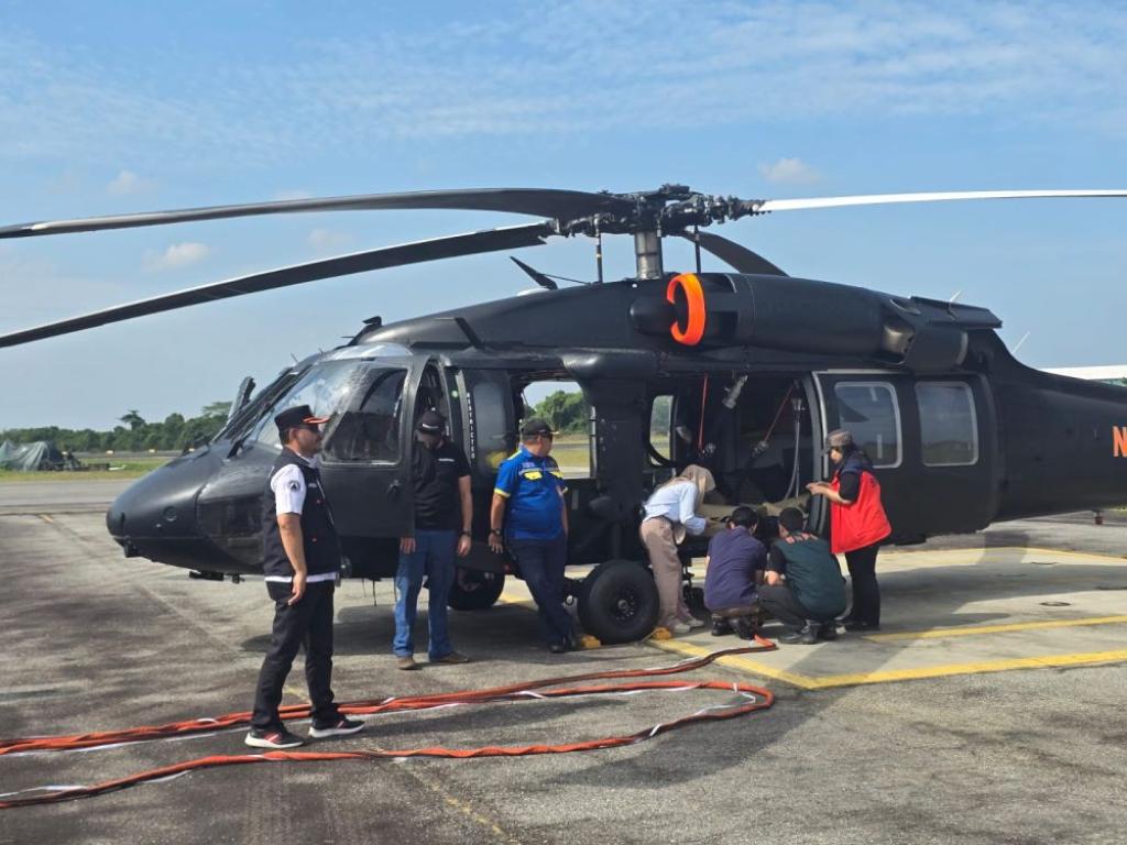 Tiba di Riau, Helikopter Water Bombing Bantuan BNPB Akan Perkuat Penanganan Karhutla