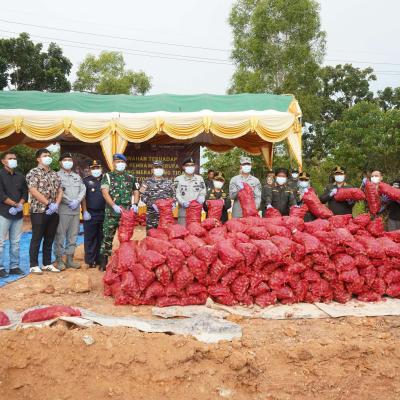 Balai Karantina Kepri Musnahkan 4 Ton Bawang Merah Ilegal