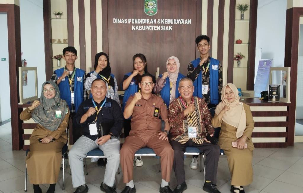 Berharap Dukungan Pemasaran, Mahasiswa Program MSIB Silaturahmi ke Dinas Pendidikan Siak