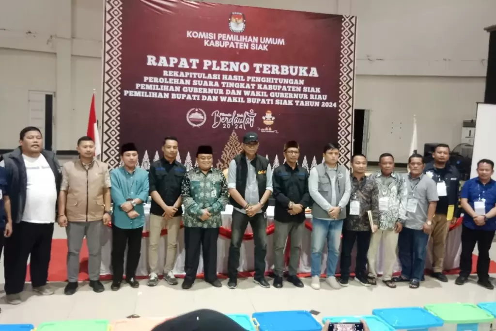 Pleno KPU Siak Tetapkan Afni-Syamsurizal Unggul di Pilkada