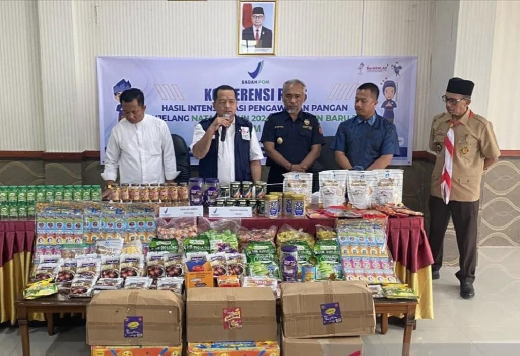 Jelang Nataru, BBPOM Pekanbaru Temukan 604 Produk Pangan Tanpa Izin Edar dan Kasaluarsa