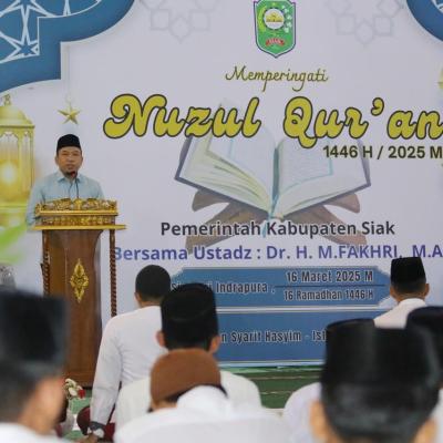 Peringati Nuzul Al-Qur’an 1446 Hijriah, Wakil Bupati Siak Ajak Masyarakat Perbanyak Perbanyak Ibadah dan Cintai Al Qur'an