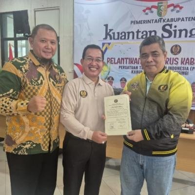 Pengurus Pelti Kuansing Resmi Dilantik, Siap Tingkatkan Prestasi Atlet Muda