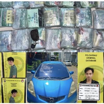 Polda Riau Gagalkan Penyelundupan 44 Kg Sabu, Dua Kurir Jaringan Internasional Ditangkap