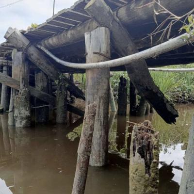 Jembatan di Desa Tinjul Hampir Roboh, Warga Was-was Saat Melintas