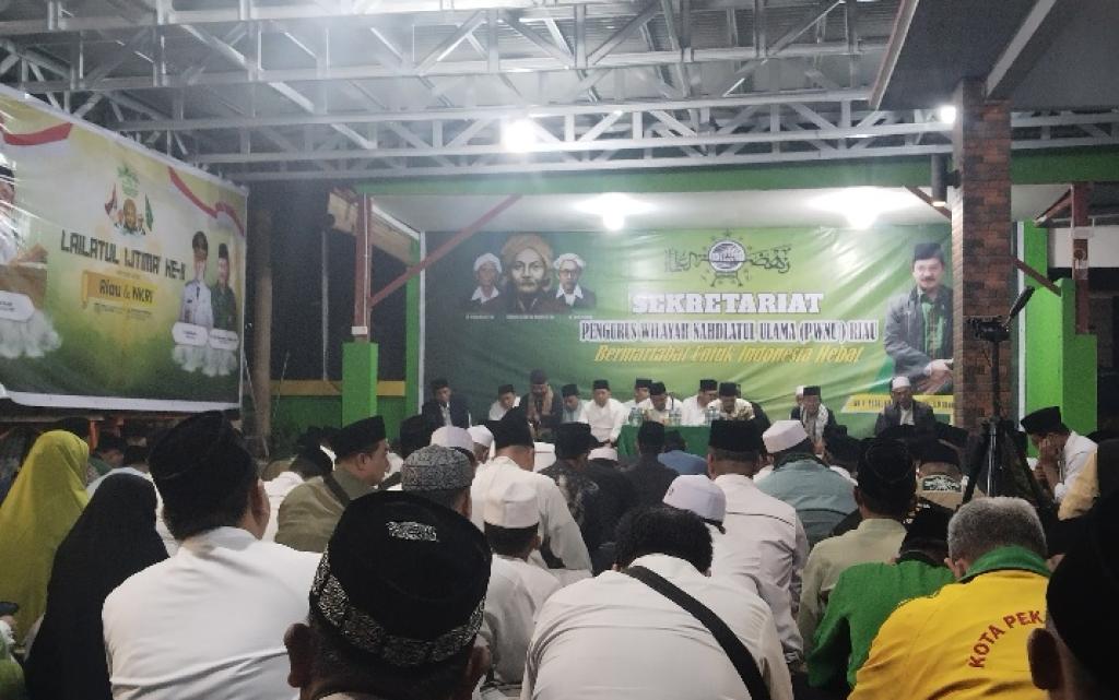Dihadiri Waketum PBNU KH. Zulfa Mustofa, PWNU Riau Gelar Acara Lailatul Ijtima