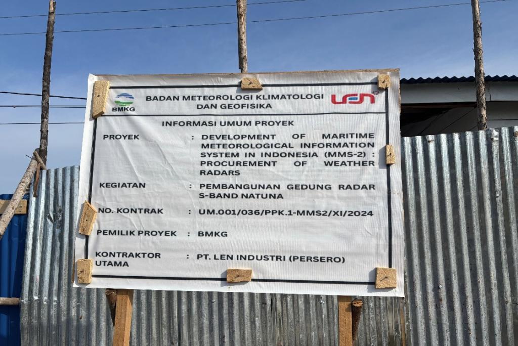 BMKG Natuna Bangun Radar Cuaca S-Band di Ranai