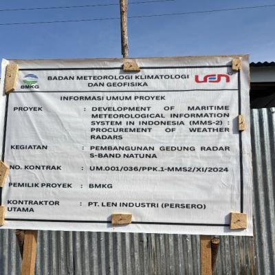 BMKG Natuna Bangun Radar Cuaca S-Band di Ranai