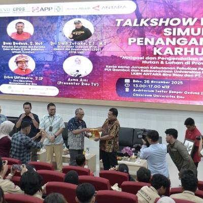 Kolaborasi dengan Media, PT Arara Abadi Gelar Mitigasi dan Sosialisasi Pencegahan Karhutla kepada Mahasiswa Unri