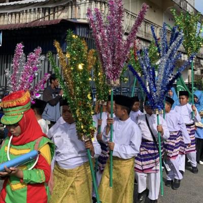 Semarakkan Milad ke-113, PD Muhammadiyah Rokan Hulu Gelar Pawai Taaruf