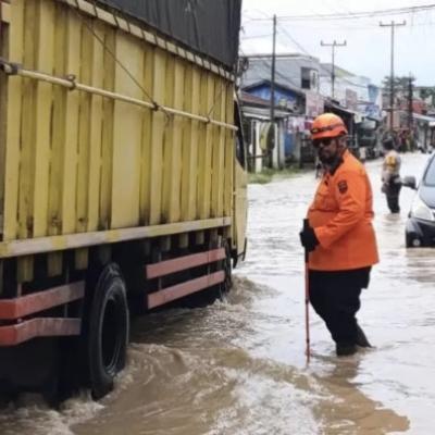 Banjir Rob Rendam Kota Tembilahan dan Sejumlah Kecamatan di Inhil