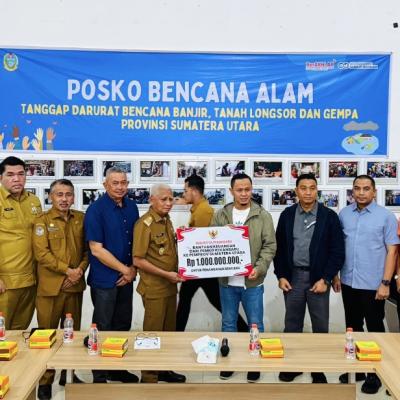 Walikota  Pekanbaru Sambangi Korban Bencana di Sumut, Beri Bantuan Senilai Rp1,5 Miliar