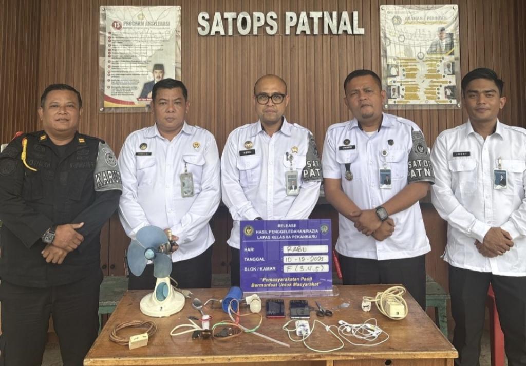 Razia Mendadak di Lapas Pekanbaru, Petugas Sita HP dan Barang Terlarang