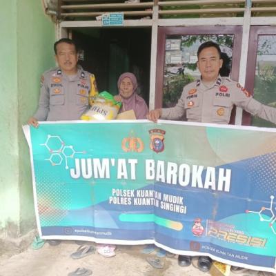 Polsek Kuantan Mudik Salurkan bantuan kepada warga Kurang Mampu