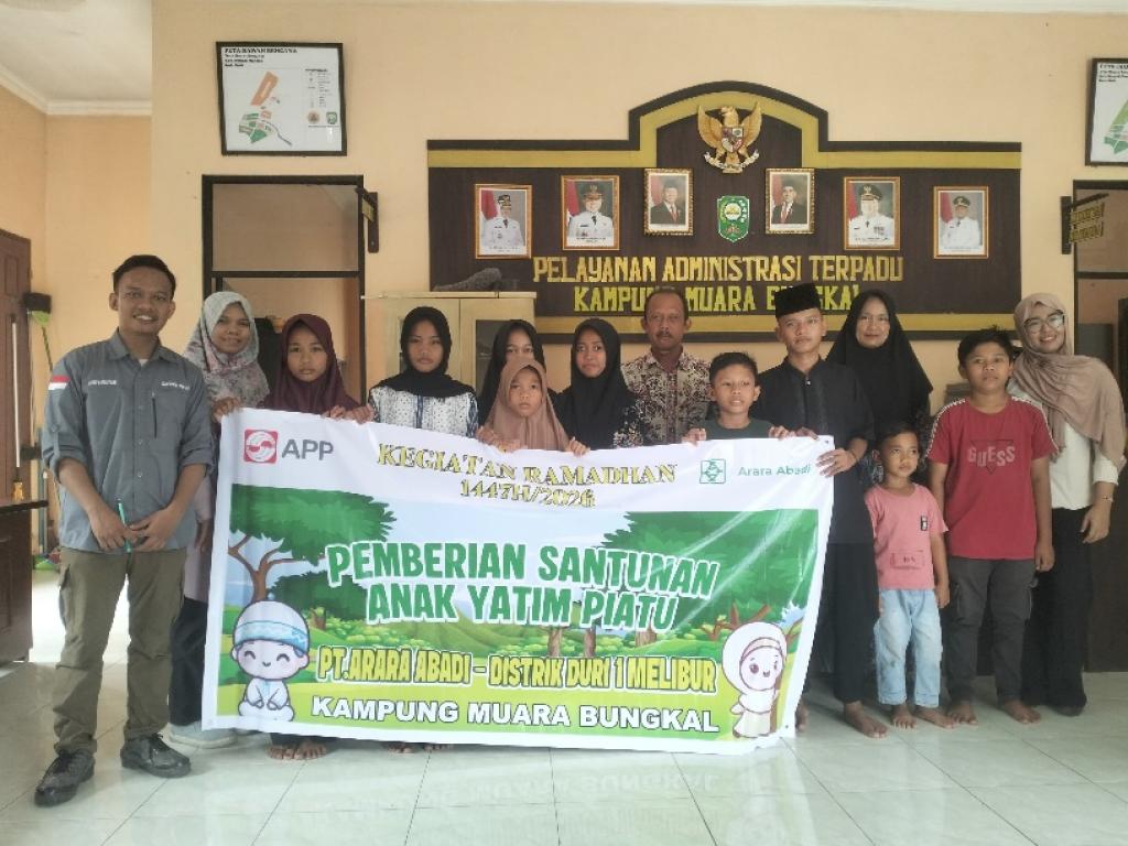 PT Arara Abadi Salurkan Bantuan Anak Yatim dan Program CSR di Siak-Bengkalis