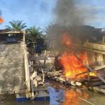 Polsek Singingi Hilir Tertibkan PETI di Sungai Bawang, Tiga Rakit Dimusnahkan