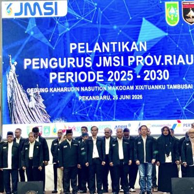 Pengurus JMSI Riau Periode 2025-2030 Resmi Dilantik, Sejumlah Tokoh Terima Penghargaan