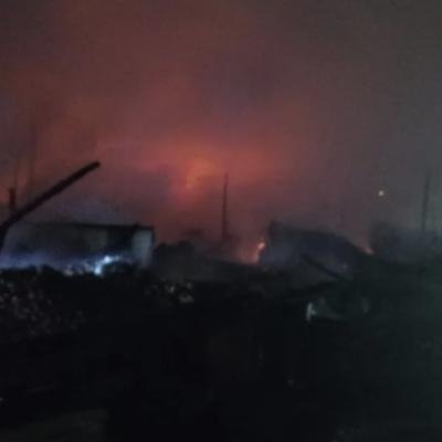 Kebakaran Kembali Landa Pasar Tembilahan, Lapak Bumbu dan Sayur Ludes Terbakar