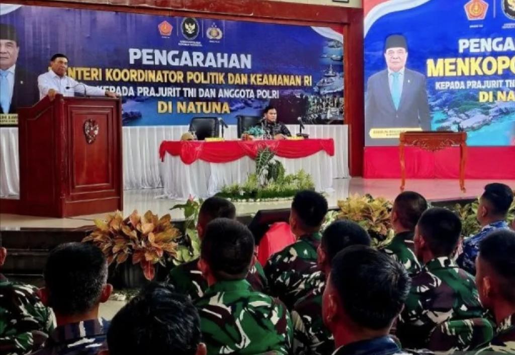 Menkopolkam Minta TNI-Polri di Natuna Perkuat Pengamanan Perbatasan