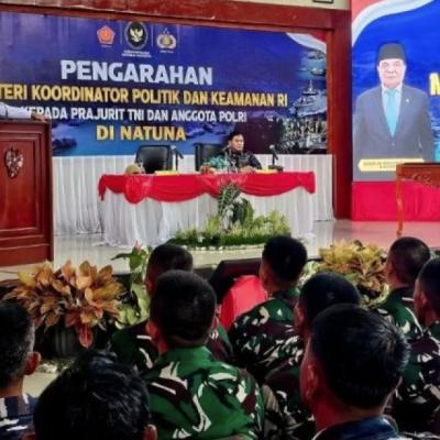 Menkopolkam Minta TNI-Polri di Natuna Perkuat Pengamanan Perbatasan