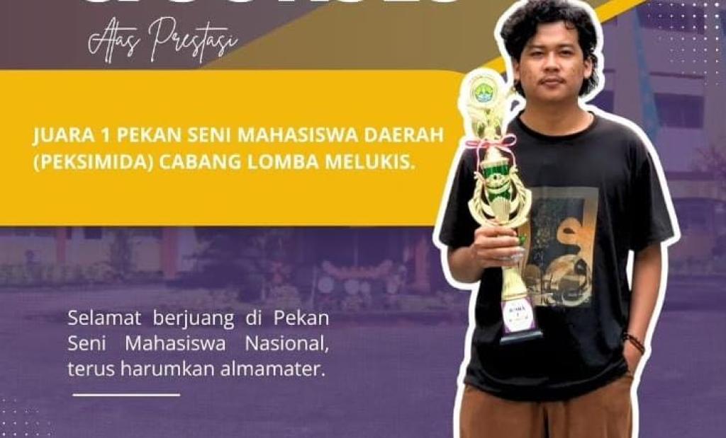 Mahasiswa Sastra Indonesia UNILAK Juara 1 Lomba Melukis PEKSIMIDA Riau