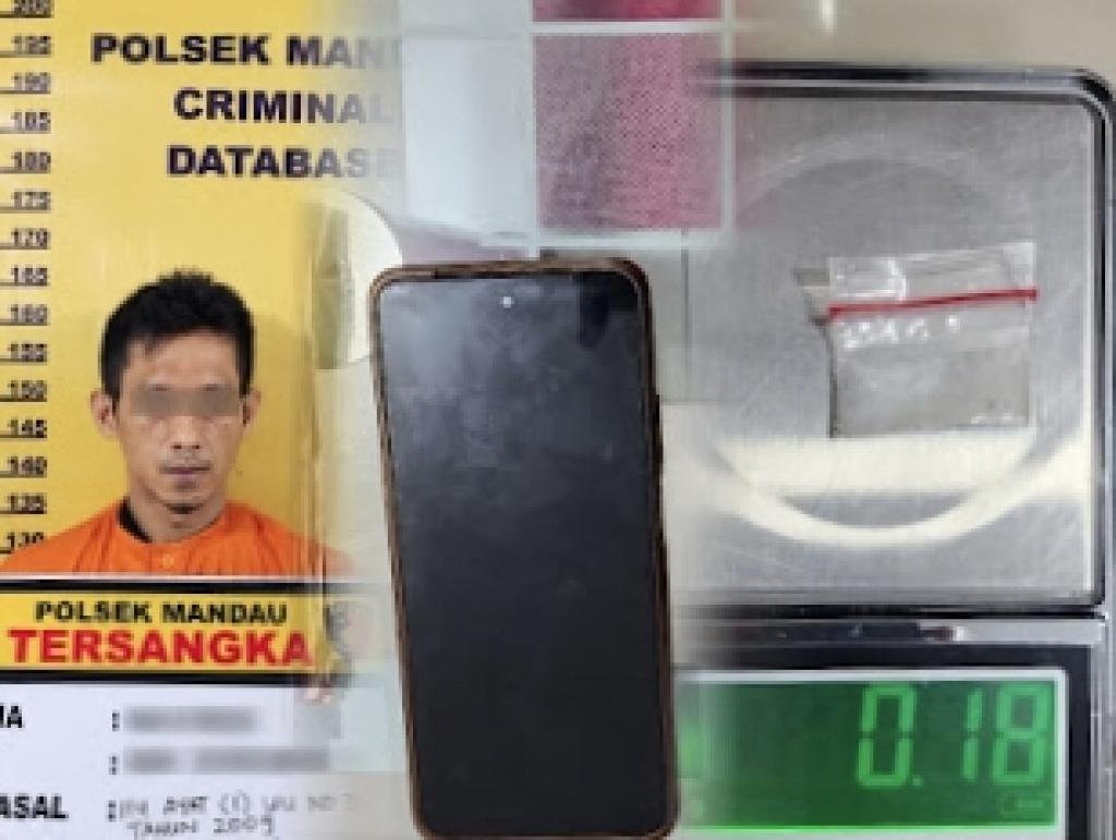 Polsek Mandau Tangkap Pria Diduga Edarkan Sabu di Pasar Dwi Sartika