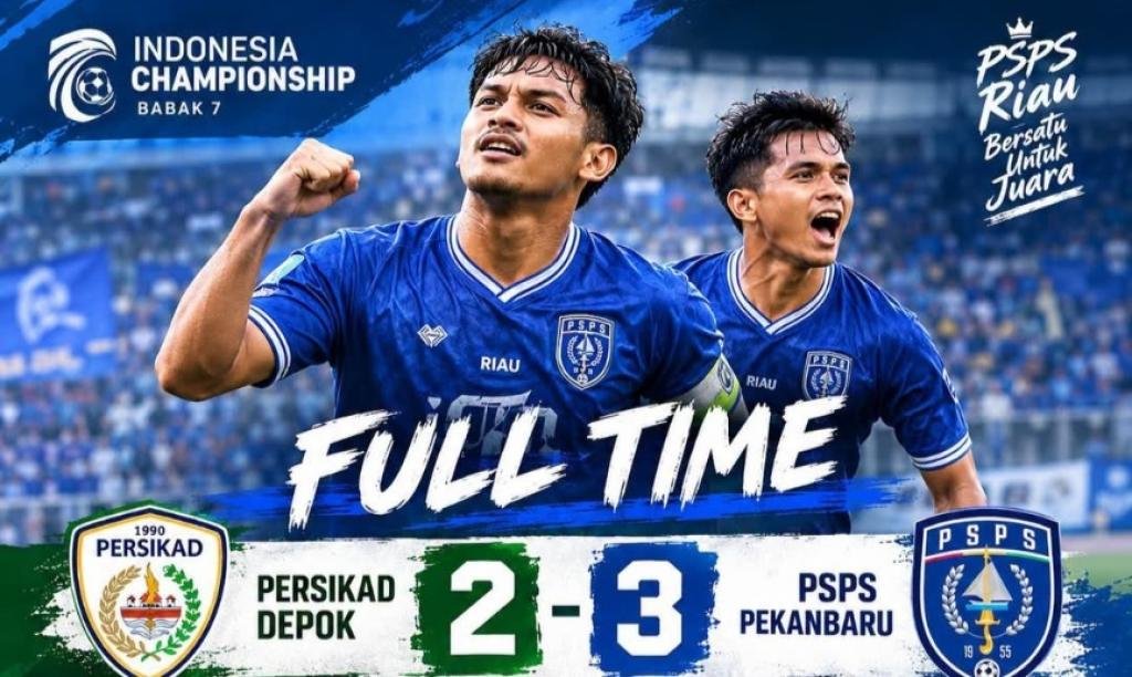 Dramatis! PSPS Pekanbaru Taklukkan Persikad 3-2, Kokoh di Puncak Grup A