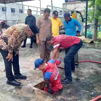 Bikin Saluran Drainase Mampet, Wako Tanjungpinang Minta Perusahaan Pemilik Jaringan Kabel Optik Bertanggungjawab