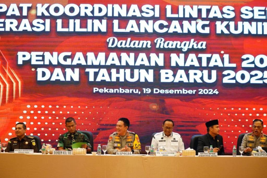 Hadapi Libur Nataru 2024, Polda Riau Mantapkan Koordinasi Pengamanan