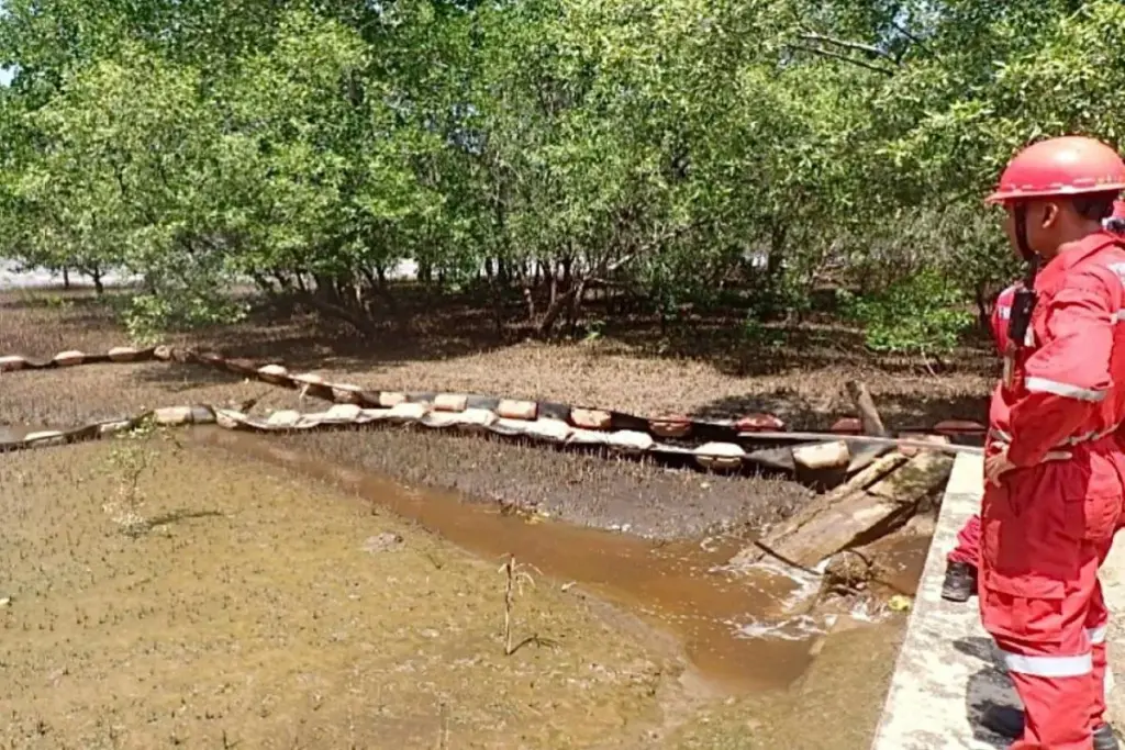 Kilang Pertamina Sungai Pakning Sebut Tumpahan minyak di Laut bukan dari Fasilitas Perusahaan